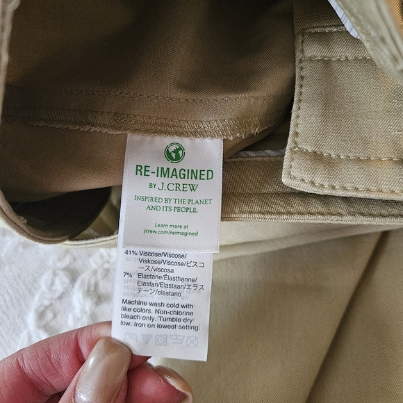 J.CREW Officer Patch-Pocket Wide-Leg Pant Stretch Twill in KHAKI size 6 NWT - Picture 13 of 13